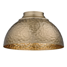 Golden 6950-FM MBS - Golden Lighting Shepard 3-light Flush Mount in Modern Brass and Modern Brass shade